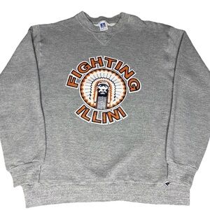 Vintage 90s Russell Fighting Illini NCAA Illinois Sweatshirt 
USA made